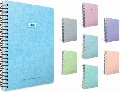 GIPTA DEFTER NOTTE 19x26 SPİRALLİ KARTON KAPAK 80 YP KARELİ 7776