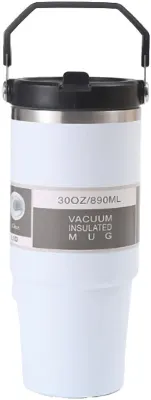 TRENDIX MATARA ÇELİK İÇLİ 900 ML BEYAZ SKM006-900-BYZ