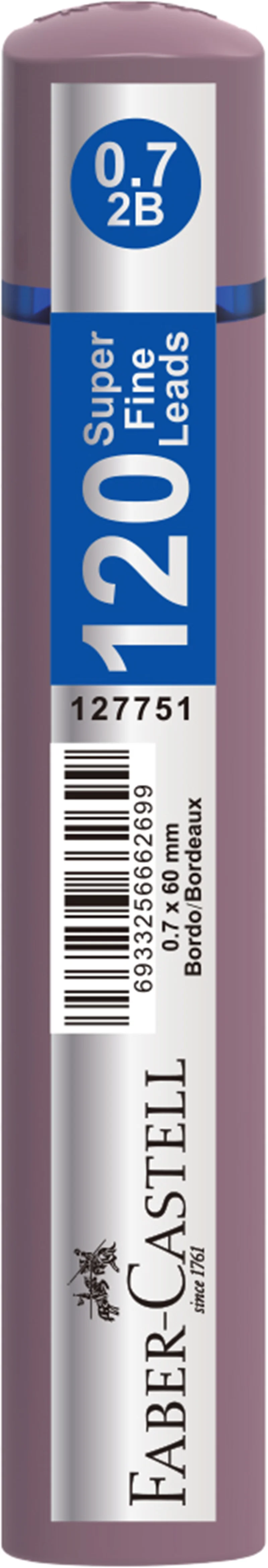 FABER MİN GRIP SOFT 0.7MM 2B 60MM 120Lİ TİT BORDO 127751