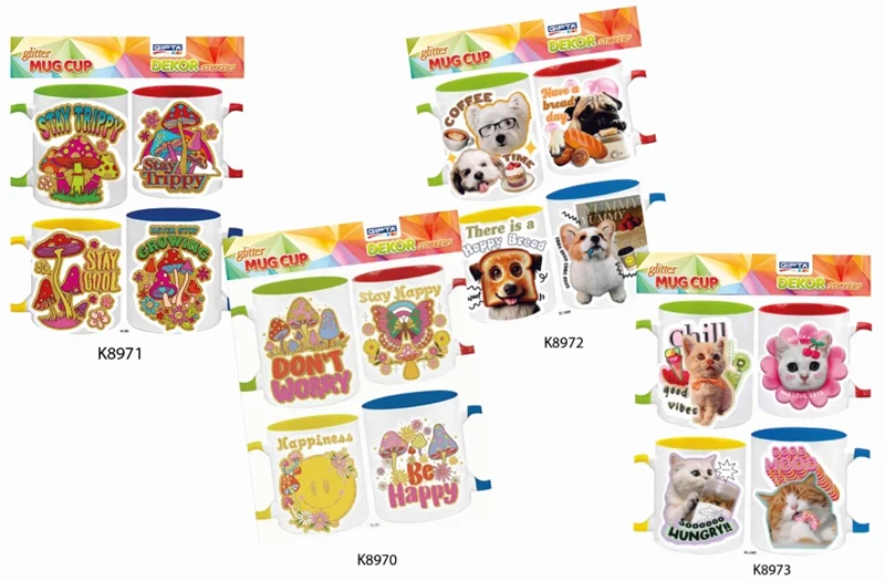 GIPTA STICKER  CUP PATTERNS 4 MIX 12,5x23,5 CM ART3 4-K897200-5001