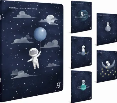 GIPTA DEFTER ASTRAL 9x14 DİKİŞLİ KARTON KAPAK 60 YP ÇİZGİSİZ 7393