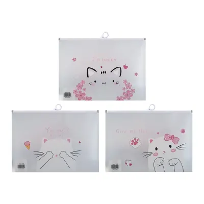 UNICK COLOR  PİNK CAT A4 KİLİTLİ DOSYA 9673