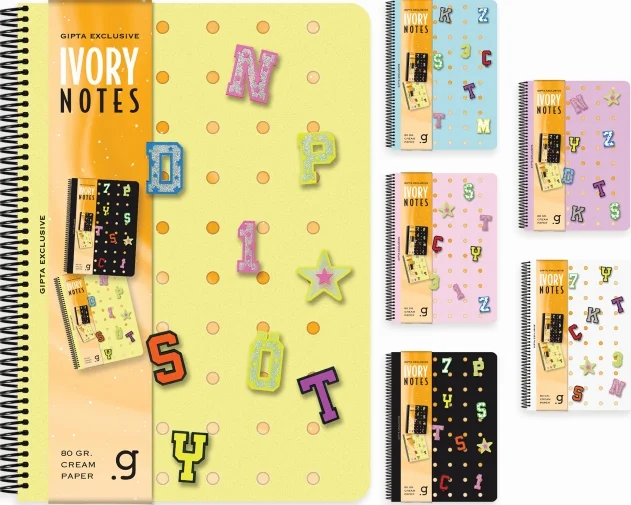GIPTA DEFTER IVORY NOTES A5 SPİRALLİ PP KAPAK 80 YP ÇİZGİLİ 7817