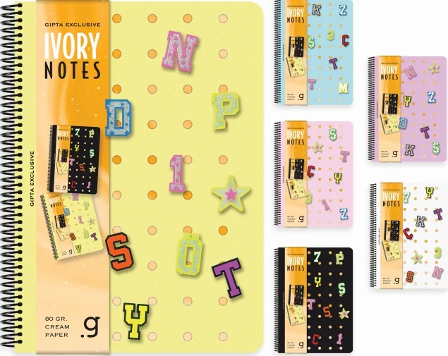 GIPTA DEFTER IVORY NOTES A6 SPİRALLİ PP KAPAK 80 YP ÇİZGİLİ 7819