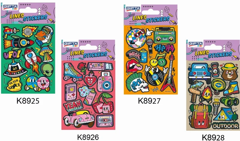 GIPTA STICKER  LINES 14,3x23,5CM DECORATE HOLOGRAM ART1 4-K892500-5001