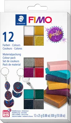 FIMO EFFECT MP MODELLEME KİLİ SET METALİK RENKLER 25 GR x 12 BLOK 8013 C12-4