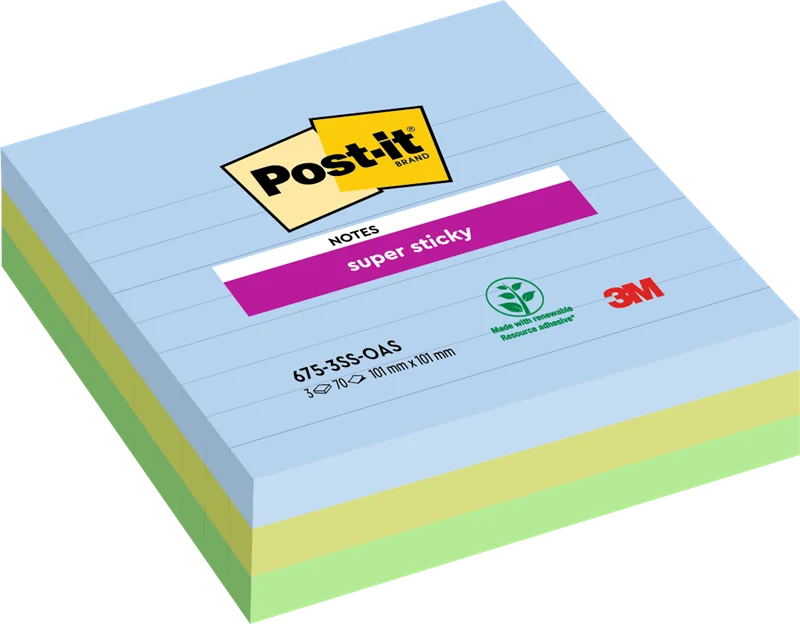 POST-IT YAPIŞKANLI NOT KAĞIDI SS OASIS 101x101 70 YP 6 LI PAKET 675-3SS 550600511600