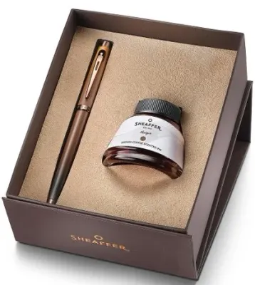 SHEAFFER DOLMA KALEM 9374-0 100 SERİSİ KAHVE +  MÜREKKEP SET (KAHVE KOKULU)