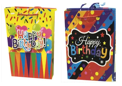 UNICK COLOR HEDİYE POŞETİ ORTA BOY HAPPY BIRTHDAY 3D 7236