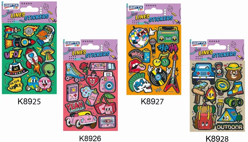 GIPTA STICKER  LINES 14,3x23,5CM DECORATE HOLOGRAM ART4 4-K892800-5001