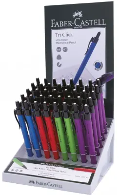 FABER VERSATİL KALEM TRİ-CLİCK RUBBERİZED 0.7&amp;0.5 STAND 100 LÜ 136243