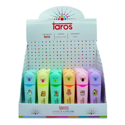UNICK COLOR CAPİBARA PASTEL FOSFORLU KALEM 9498