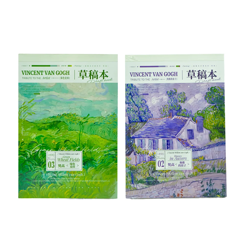 UNICK COLOR VAN GOGH  SERT KAPAK A5 ESKİZ DEFTERİ 9767