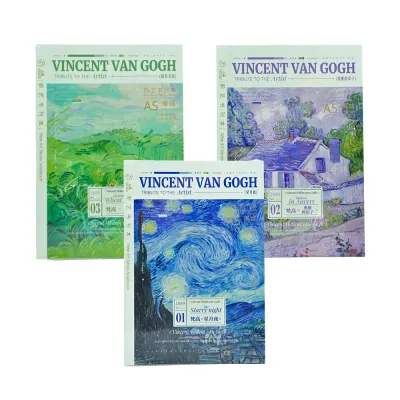UNICK COLOR VAN GOGH  SERT KAPAK B5 ESKİZ DEFTERİ 9770