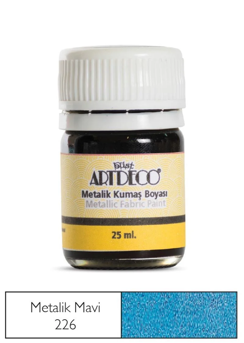 ARTDECO KUMAŞ BOYASI METALİK 25 ML MAVİ Y-011A-226