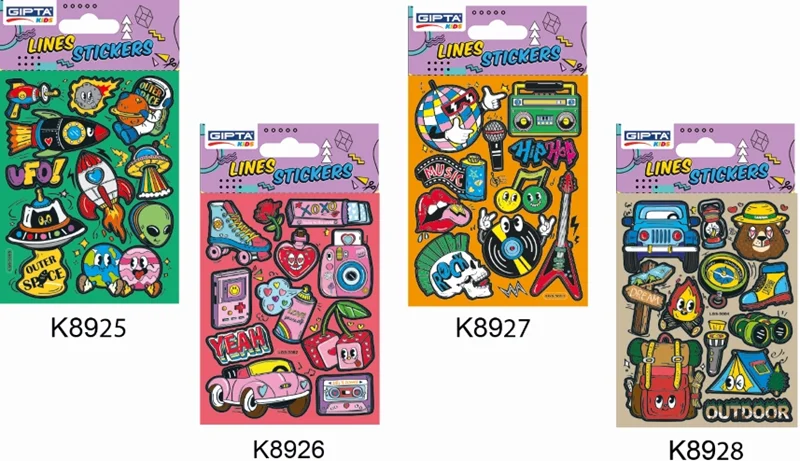 GIPTA STICKER  LINES 14,3x23,5CM DECORATE HOLOGRAM ART2 4-K892600-5001