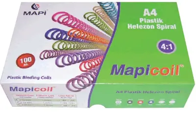 MAPİ SPİRAL PLASTİK HELEZON 4:1 12MM KIRMIZI 100 ADET 48 LOP 2351203
