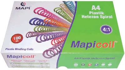 MAPİ SPİRAL PLASTİK HELEZON 4:1 16MM MAVİ 100 ADET 48 LOP 2351602