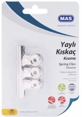 MAS KISKAÇ METAL YAYLI 40 MM 3 LÜ BLİSTER 951
