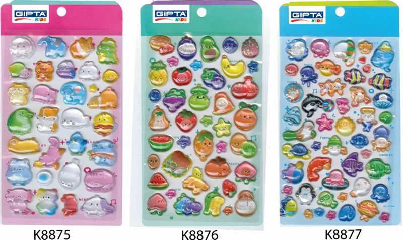 GIPTA STICKER  JELLY 9x20 CM 3D ART 2 4-K887600-5001