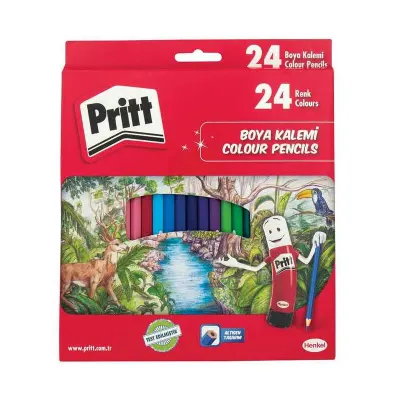 PRİTT 24 RENK KURU BOYA TAM BOY 1221351 (Best)