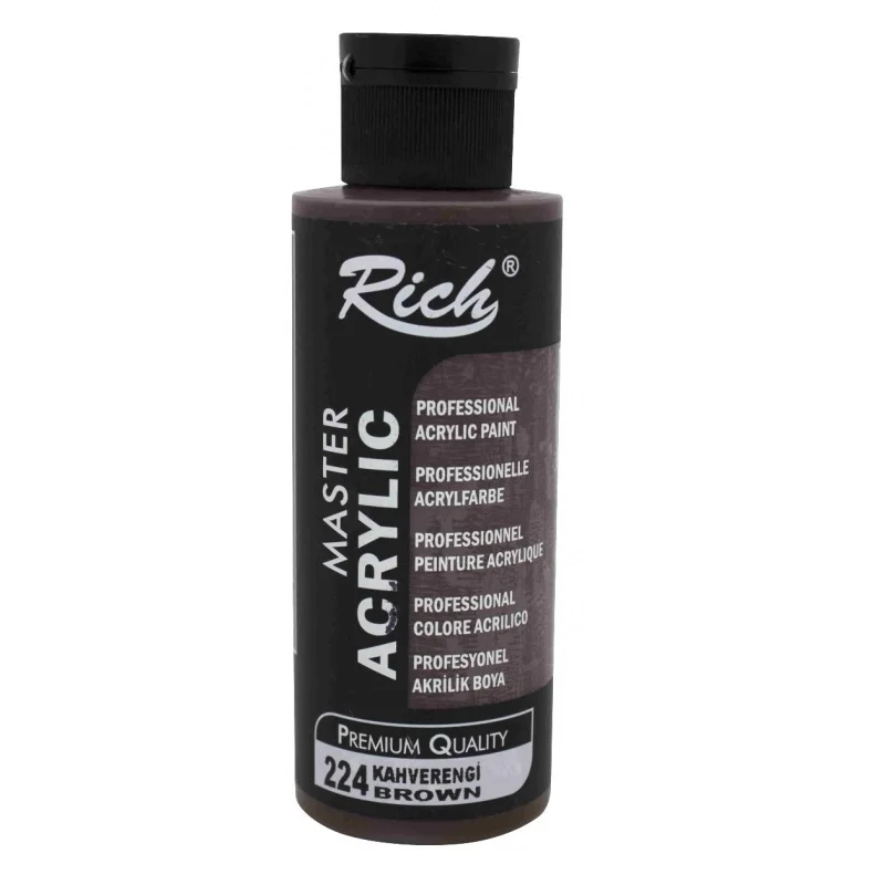 RICH AKRİLİK BOYA 224 KAHVERENGİ 120 cc