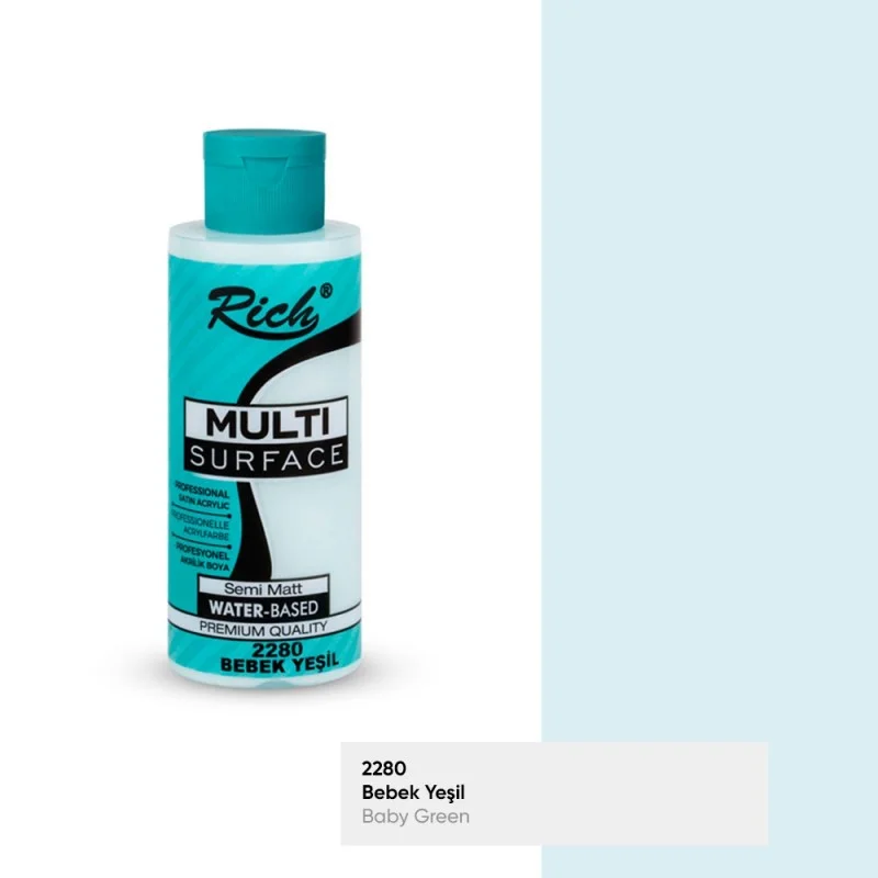 RICH MULTİ AKRİLİK BOYA 2280 BEBEK YEŞİLİ 120 cc