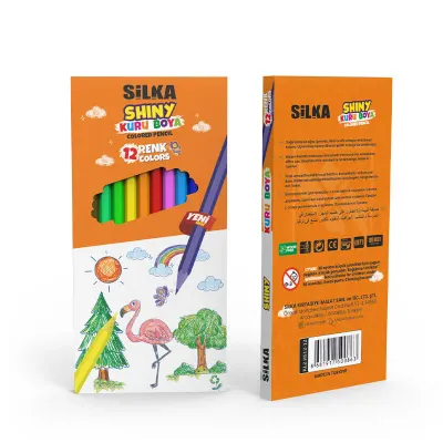 SİLKA ART.86 SHINY 12 RENK TAM BOY KURU BOYA KL2-HS12-12 (Best)
