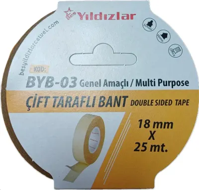 YILDIZLAR 18x25 ÇİFT TARAFLI BANT BYB-03