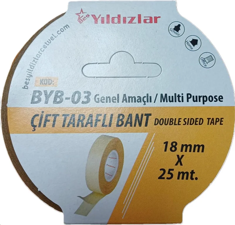 YILDIZLAR 18x25 ÇİFT TARAFLI BANT BYB-03