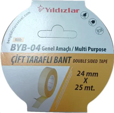 YILDIZLAR 24x25 ÇİFT TARAFLI BANT BYB-04