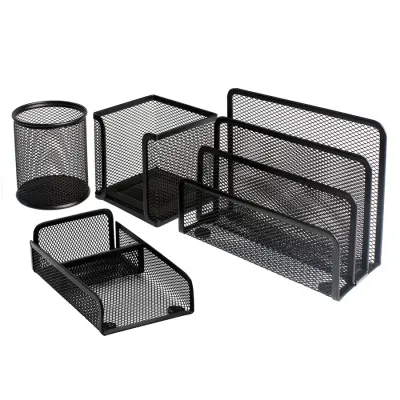 Bigpoint Metal Perfore 4'lü Set Siyah