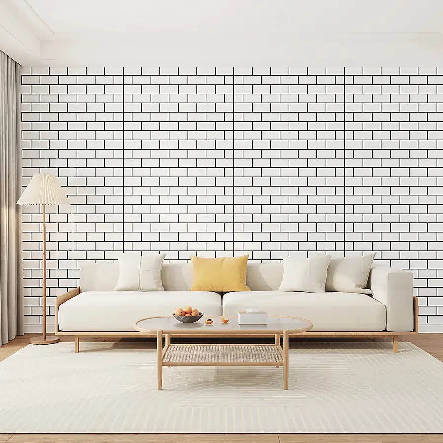 Bigpoint Yapışkanlı Tezgah Kaplama Folyosu 30x60cm Beyaz 6'lı Paket