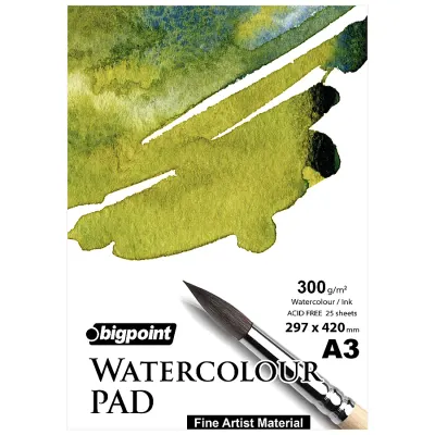 Bigpoint Suluboya Blok 300 Gram A3 - 25 Yaprak (Watercolour Pad)
