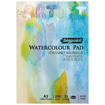 Bigpoint Suluboya Blok 200 Gram A5 - 25 Yaprak (Watercolour Pad)