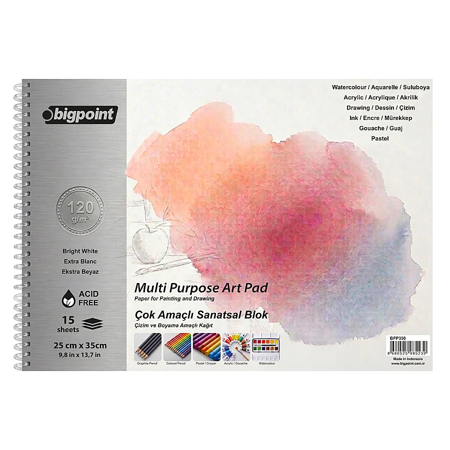 Bigpoint Sanatsal Resim Defteri 120 Gram 25x35cm - 15 Yaprak