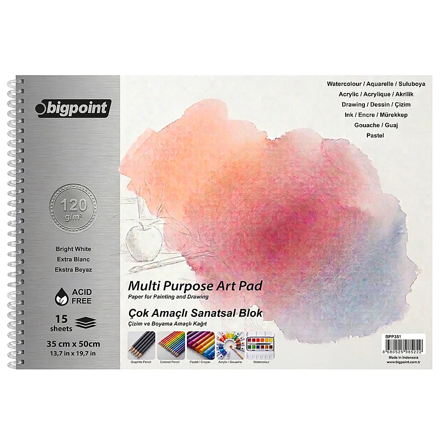 Bigpoint Sanatsal Resim Defteri 120 Gram 35x50cm - 15 Yaprak
