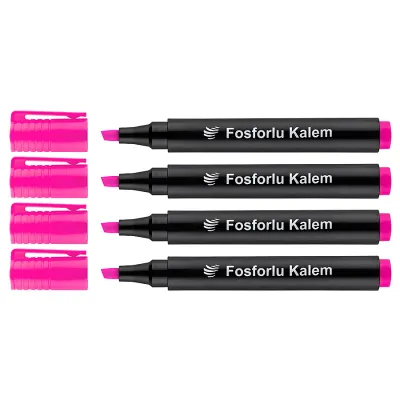 Lotte Fosforlu Kalem 4'lü Pembe