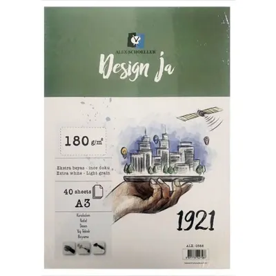 ALEX A3 40 YP 180 gr DOKULU RESİM BLOK ALX-0464 (Best)