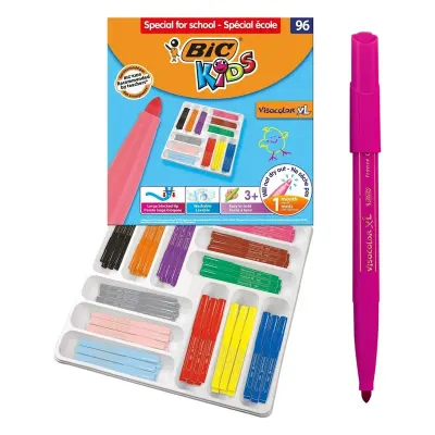 BİC XL JUMBO  96 LI SINIF PAKETİ YIKANABİLİR KEÇELİ KALEM 8878392 (Best)