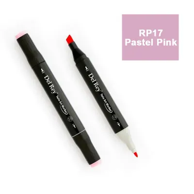 DEL REY TWIN MARKER RP17 PASTEL PİNK ÇİFT UÇLU GRAFİK KALEMİ MN-DR017 (Best)