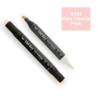 DEL REY TWIN MARKER YR133 BABY SKIN PİNK ÇİFT UÇLU GRAFİK KALEMİ MN-DR133 (Best)