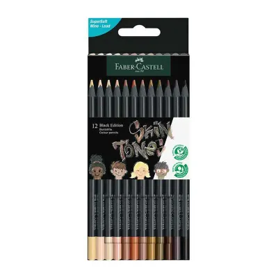 FABER BLACK EDİTİON SKIN TONES BOYA KALEMİ 12 Lİ 5171116414000 (Best)