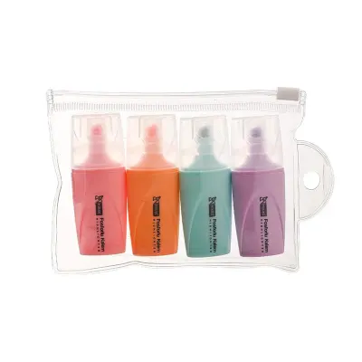 MİKRO MK 604P MİNİ PASTEL 4 LÜ FOSFORLU KALEM (Best)