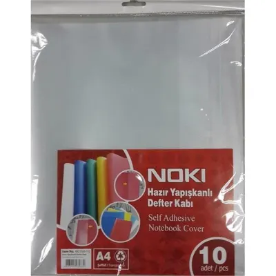 NOKİ A4 HAZIR DEFTER KABI ŞEFFAF 10 LU  60160-10 (Best)