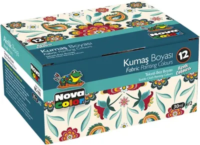 NOVA COLOR KUMAŞ BOYASI 12 Lİ TAKIM NC-192 (Best)