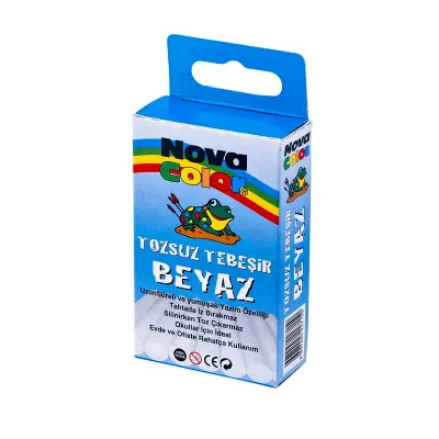 NOVA COLOR TOZSUZ TEBEŞİR 10 LU BEYAZ NC-4110 (Best)