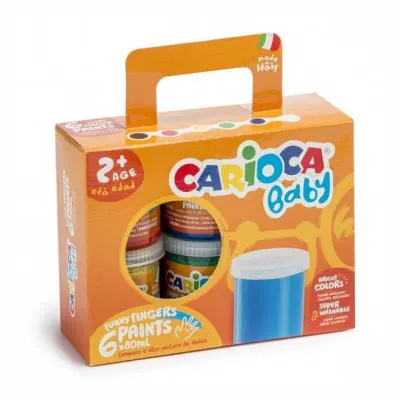 CARIOCA 6 RENK YIKANABİLİR PARMAK BOYASI KO032 (Best)