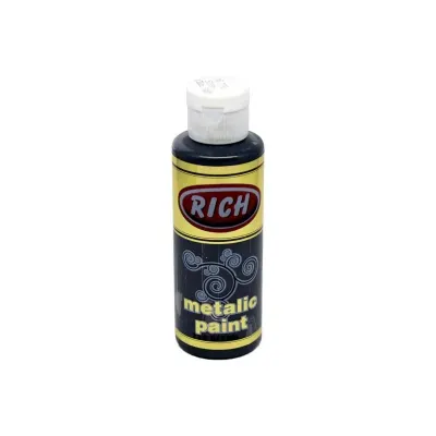 RICH 0770 METALİK AKRİLİK BOYA 03985 SİYAH 120 cc (Best)