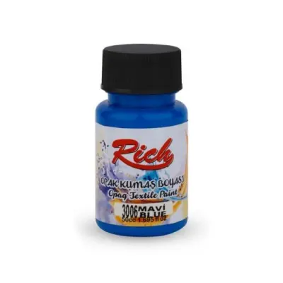 RICH AKRİLİK KUMAŞ BOYASI 01543 MAVİ 50 cc. (Best)